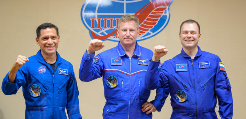 Рубио и российские космонавты. Фото - NASA