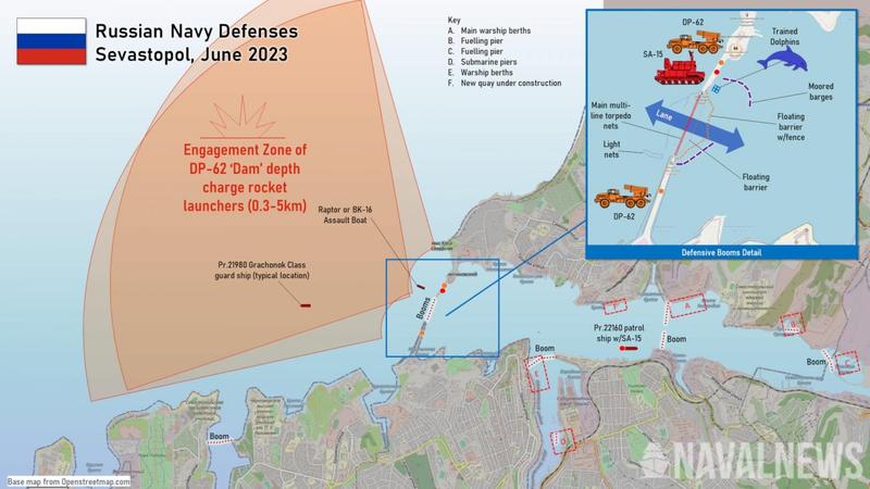 Линии обороны оккупантов в Севастопольской бухте - фото Naval News
