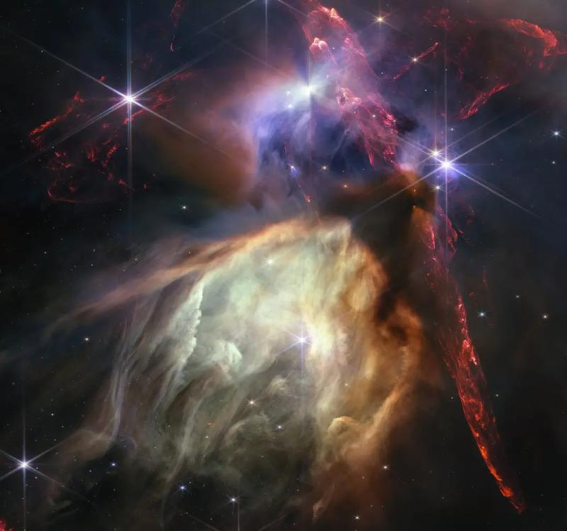 Молекулярное облако Ро Змееносца – фото NASA, ESA, CSA