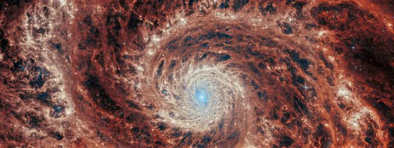 Спиральная галактика M51 – фото NASA, ESA, CSA